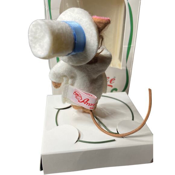 Annalee 3" Groom Mouse Shelf Sitting Vintage Doll 1997 In Box Home Decor - Picture 3 of 8